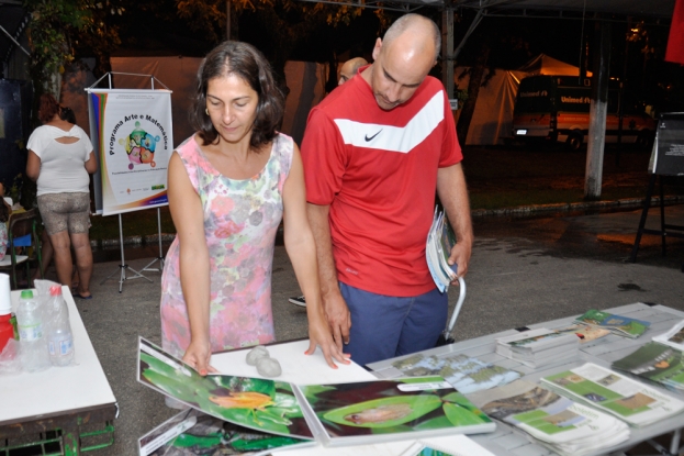 Estande da Gestão Ambiental na 42ª Feira do Livro da FURG - Rio Grande _ 28 de janeiro de 2015.